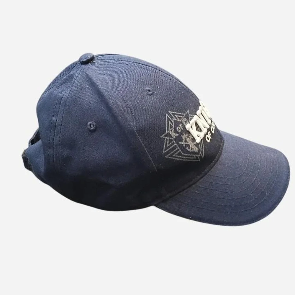 Navy Blue Knights Of Columbus Baseball Cap With White Text And Logo OSFM